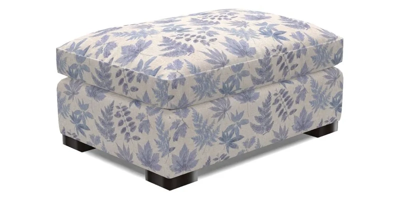 Wadenhoe Footstool in Two Tone Plain Biscuit
