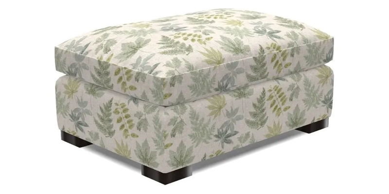 Wadenhoe Footstool in Two Tone Plain Biscuit