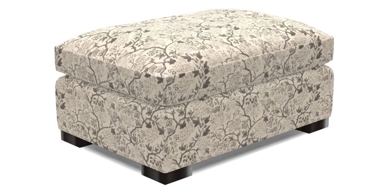 Wadenhoe Footstool in Two Tone Plain Biscuit