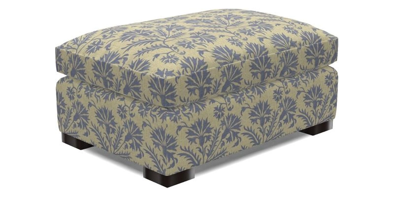 Wadenhoe Footstool in Two Tone Plain Biscuit
