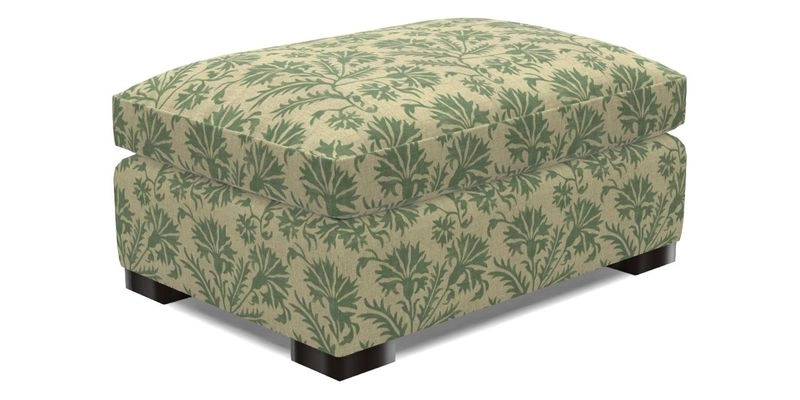 Wadenhoe Footstool in Two Tone Plain Biscuit