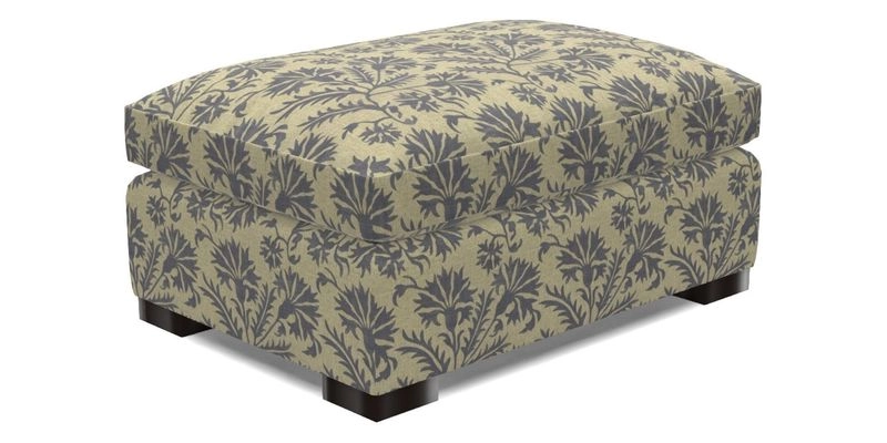Wadenhoe Footstool in Two Tone Plain Biscuit