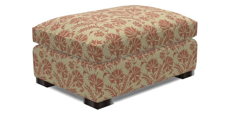 Wadenhoe Footstool in Two Tone Plain Biscuit