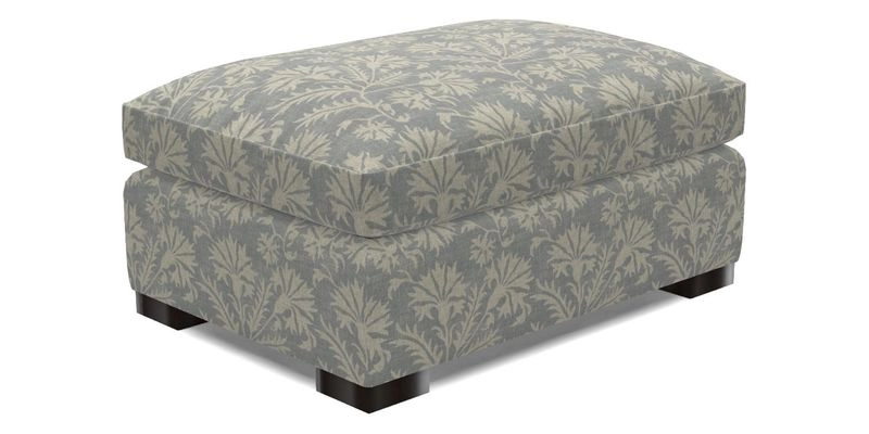 Wadenhoe Footstool in Two Tone Plain Biscuit
