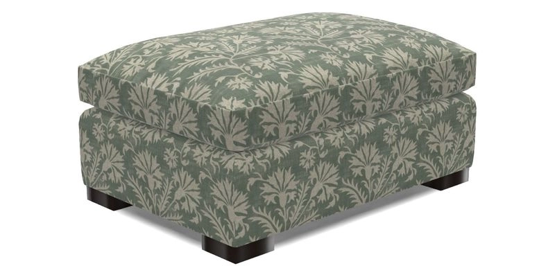 Wadenhoe Footstool in Two Tone Plain Biscuit
