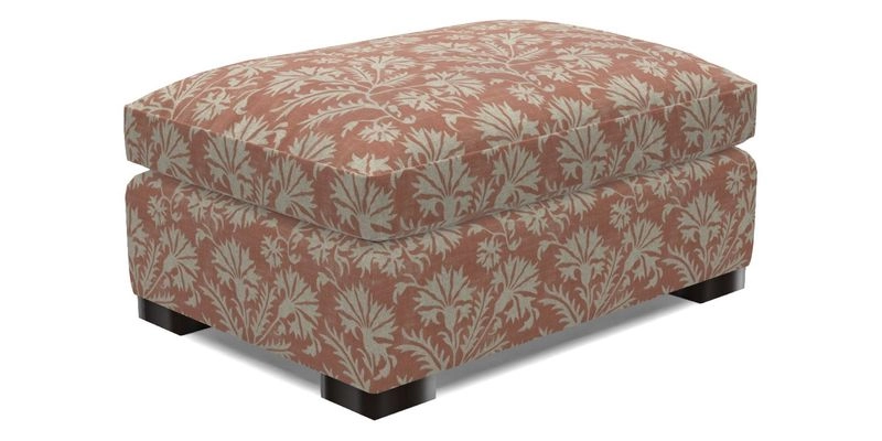 Wadenhoe Footstool in Two Tone Plain Biscuit