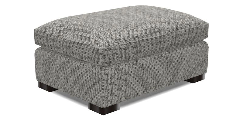 Wadenhoe Footstool in Two Tone Plain Biscuit