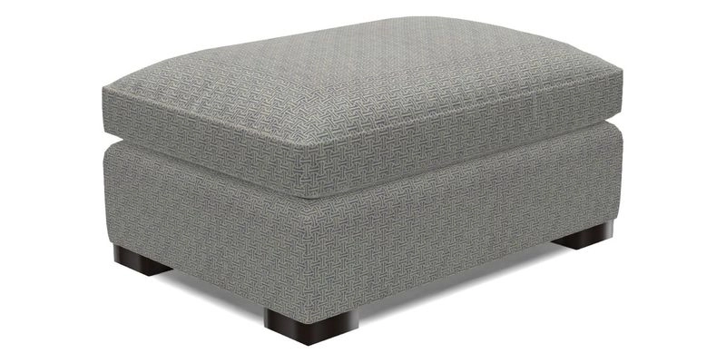 Wadenhoe Footstool in Two Tone Plain Biscuit