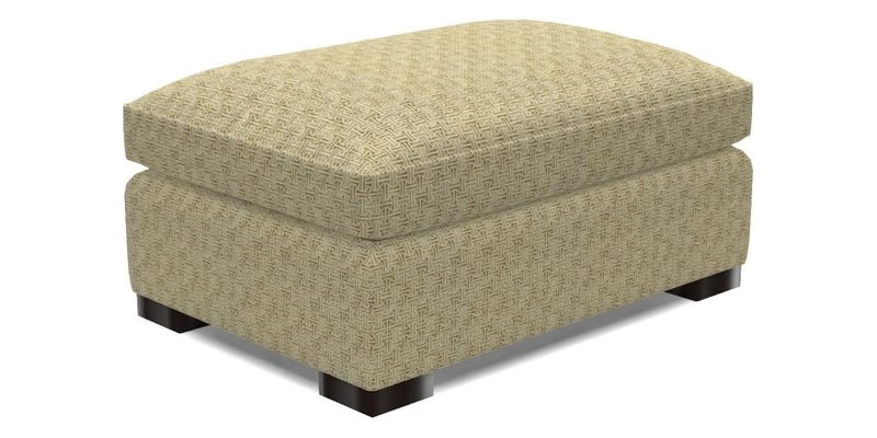 Wadenhoe Footstool in Two Tone Plain Biscuit