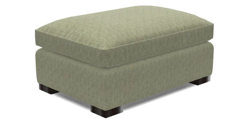 Wadenhoe Footstool in Two Tone Plain Biscuit