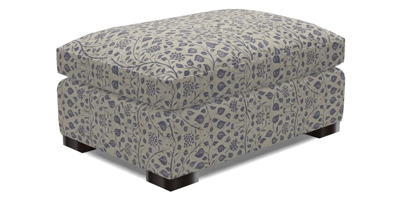 Wadenhoe Footstool in Two Tone Plain Biscuit