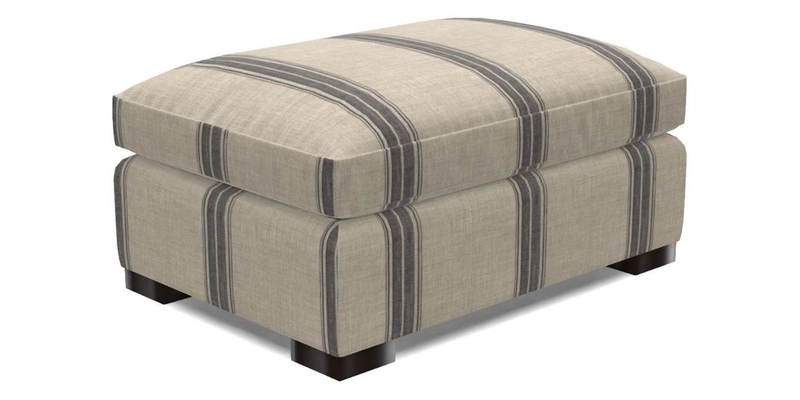 Wadenhoe Footstool in Two Tone Plain Biscuit