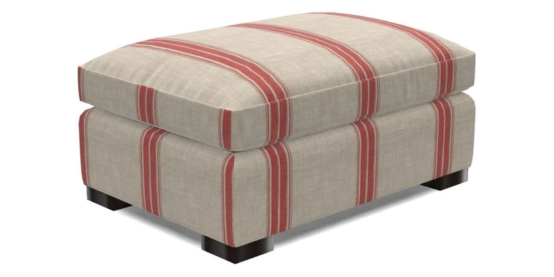 Wadenhoe Footstool in Two Tone Plain Biscuit