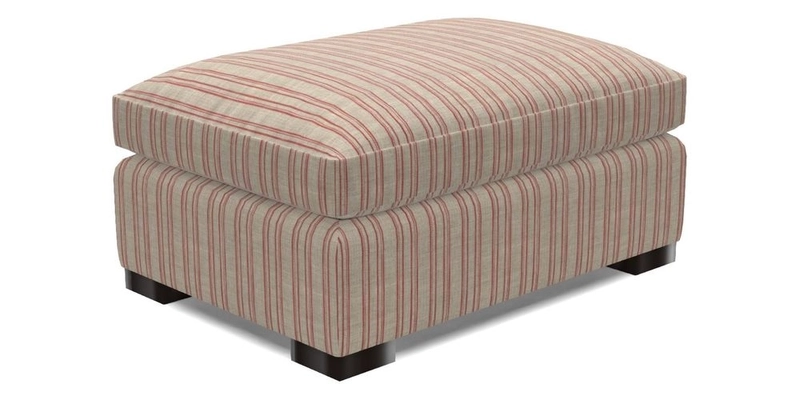 Wadenhoe Footstool in Two Tone Plain Biscuit
