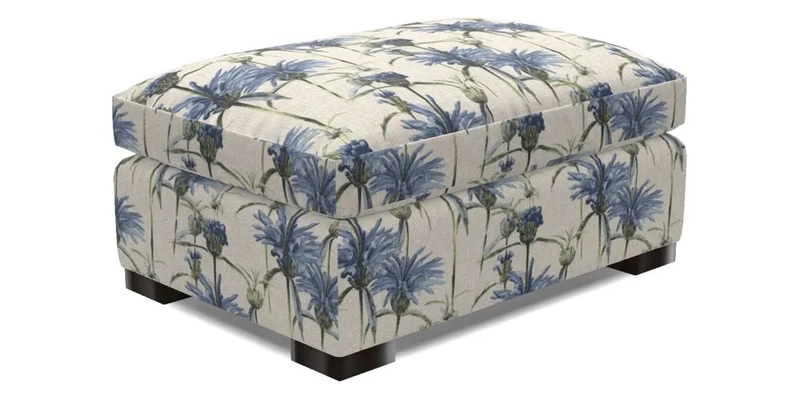 Wadenhoe Footstool in Two Tone Plain Biscuit