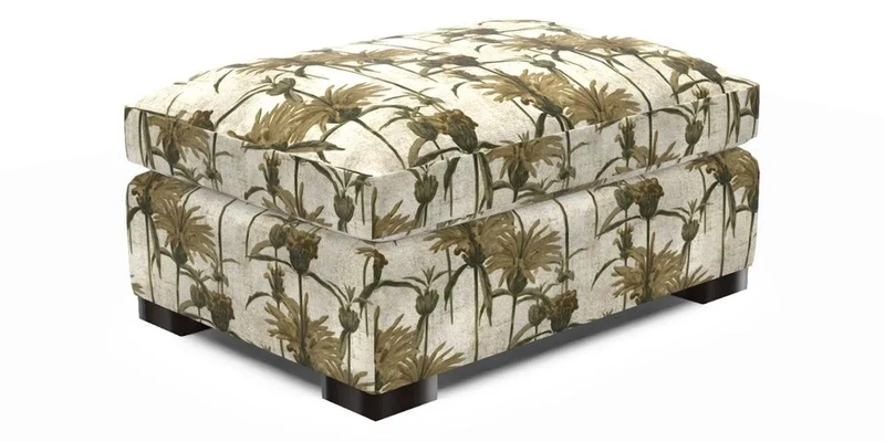 Wadenhoe Footstool in Two Tone Plain Biscuit