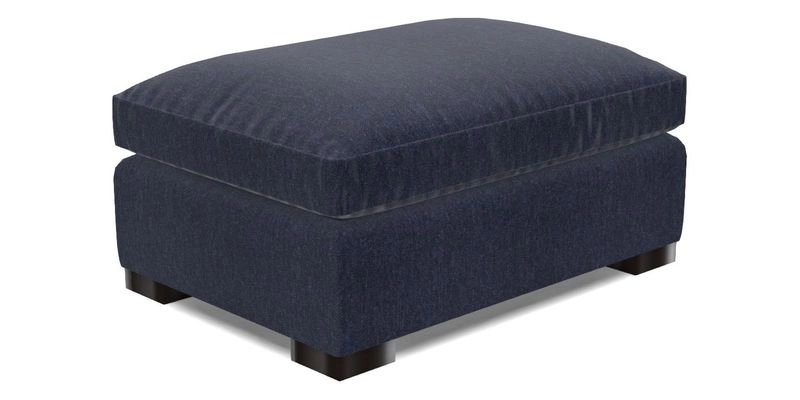 Wadenhoe Footstool in Two Tone Plain Biscuit