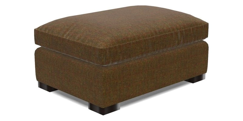 Wadenhoe Footstool in Two Tone Plain Biscuit