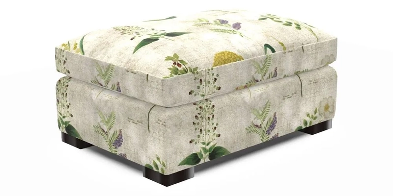 Wadenhoe Footstool in Two Tone Plain Biscuit