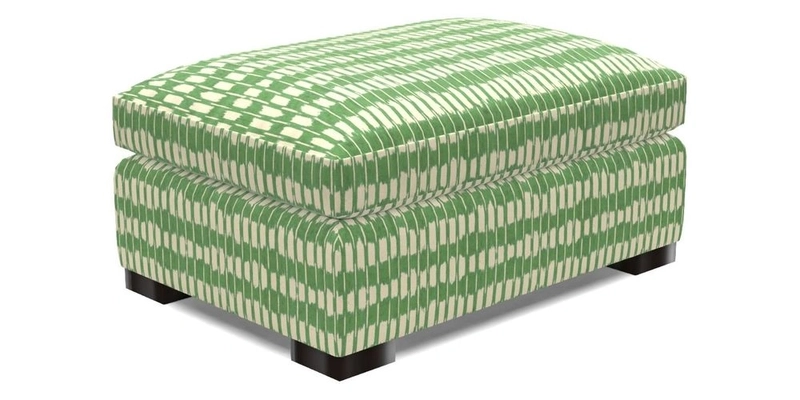Wadenhoe Footstool in Two Tone Plain Biscuit