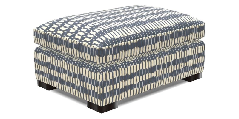 Wadenhoe Footstool in Two Tone Plain Biscuit