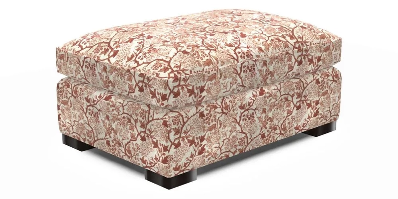 Wadenhoe Footstool in Two Tone Plain Biscuit