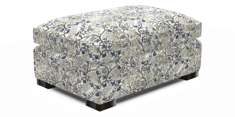 Wadenhoe Footstool in Two Tone Plain Biscuit Wadenhoe Footstool in Two Tone Plain Biscuit