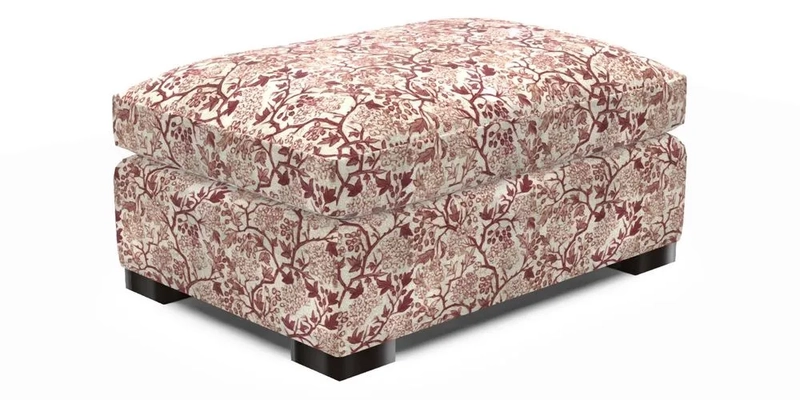 Wadenhoe Footstool in Two Tone Plain Biscuit
