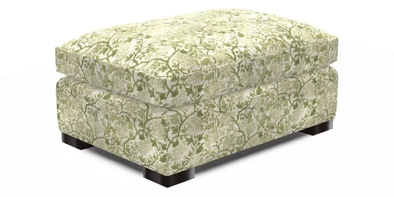 Wadenhoe Footstool in Two Tone Plain Biscuit