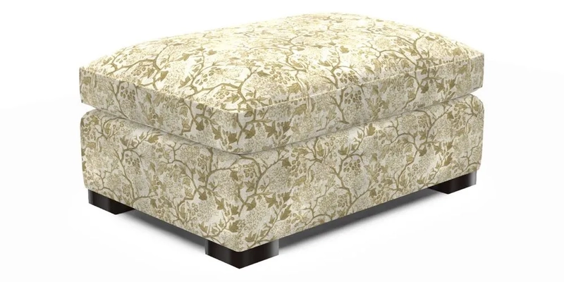 Wadenhoe Footstool in Two Tone Plain Biscuit Wadenhoe Footstool in Two Tone Plain Biscuit