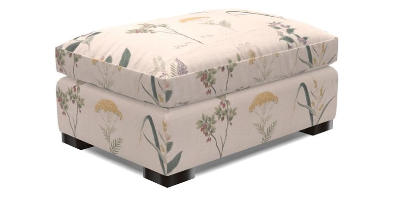 Wadenhoe Footstool in Two Tone Plain Biscuit