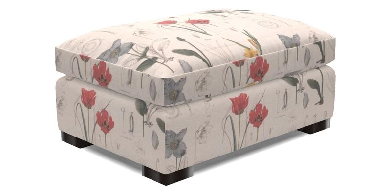 Wadenhoe Footstool in Two Tone Plain Biscuit