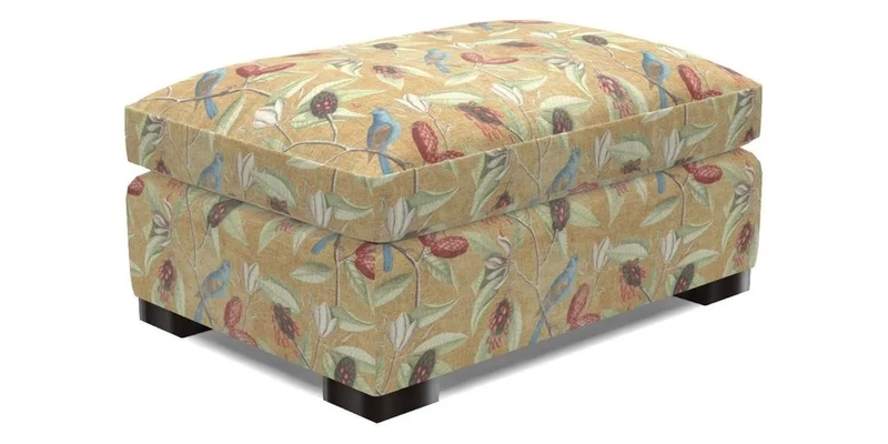 Wadenhoe Footstool in Two Tone Plain Biscuit