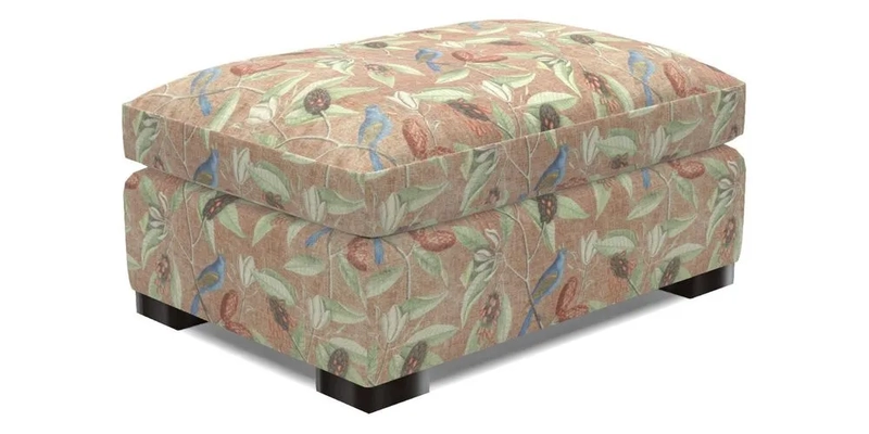 Wadenhoe Footstool in Two Tone Plain Biscuit