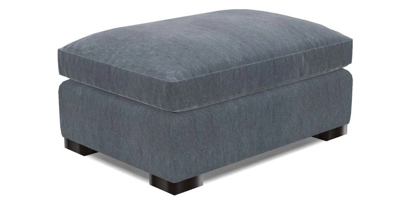 Wadenhoe Footstool in Two Tone Plain Biscuit