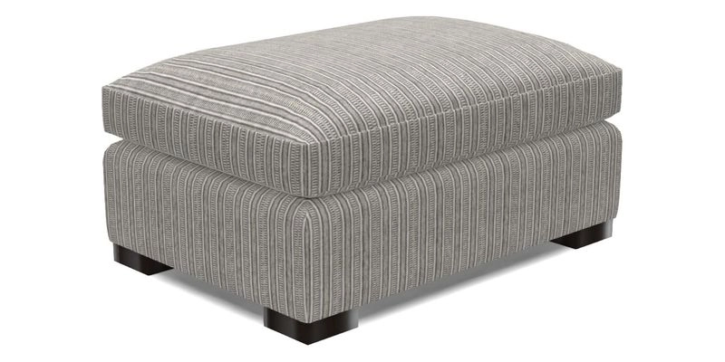 Wadenhoe Footstool in Two Tone Plain Biscuit