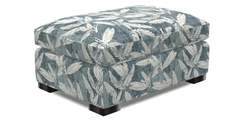Wadenhoe Footstool in Two Tone Plain Biscuit