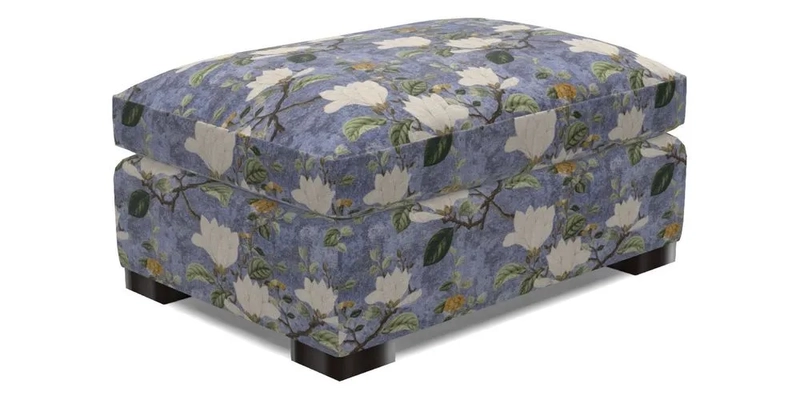 Wadenhoe Footstool in Two Tone Plain Biscuit