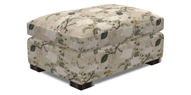 Wadenhoe Footstool in Two Tone Plain Biscuit