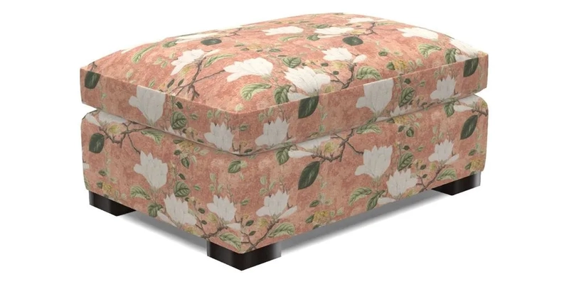 Wadenhoe Footstool in Two Tone Plain Biscuit