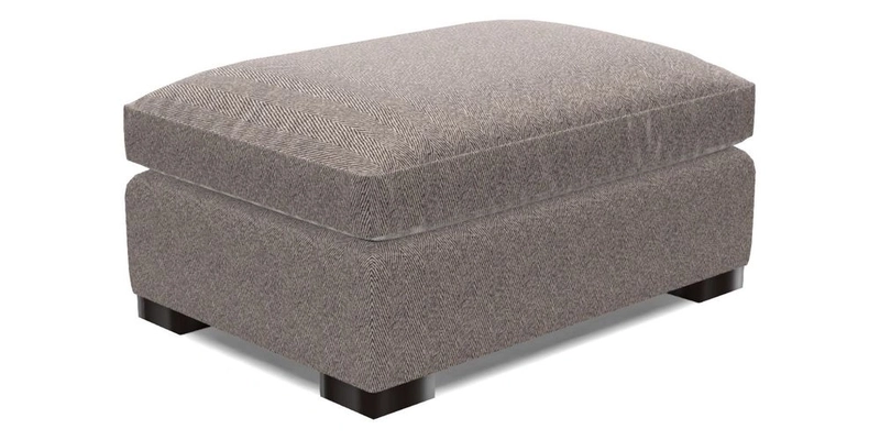 Wadenhoe Footstool in Two Tone Plain Biscuit