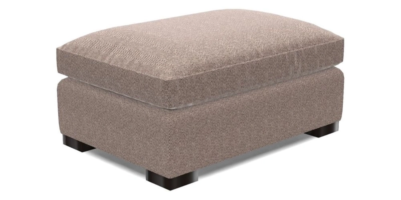 Wadenhoe Footstool in Two Tone Plain Biscuit