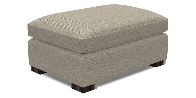 Wadenhoe Footstool in Two Tone Plain Biscuit
