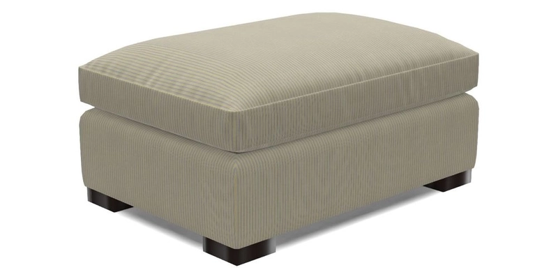 Wadenhoe Footstool in Two Tone Plain Biscuit