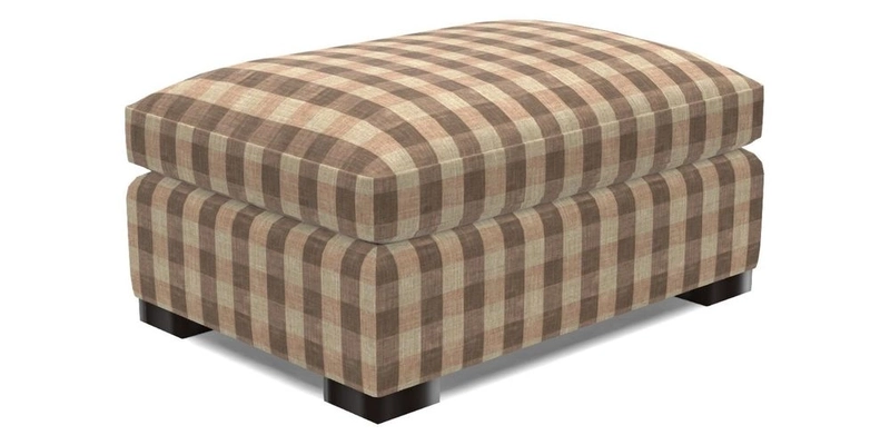 Wadenhoe Footstool in Two Tone Plain Biscuit