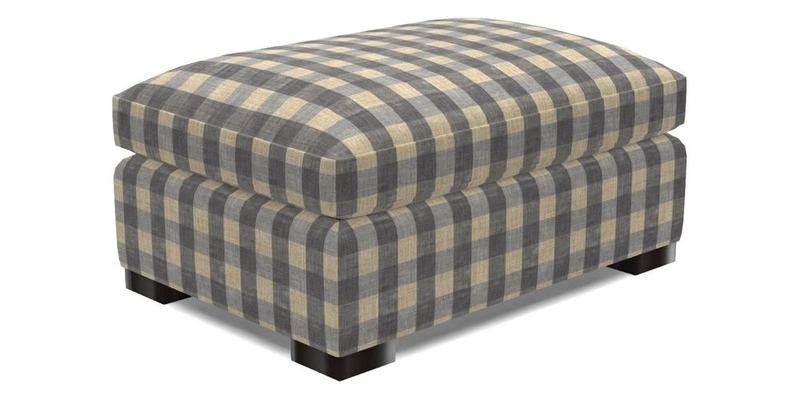 Wadenhoe Footstool in Two Tone Plain Biscuit Wadenhoe Footstool in Two Tone Plain Biscuit