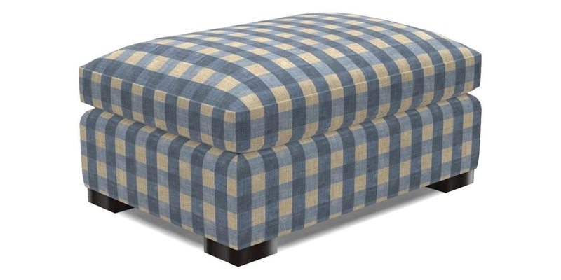 Wadenhoe Footstool in Two Tone Plain Biscuit Wadenhoe Footstool in Two Tone Plain Biscuit