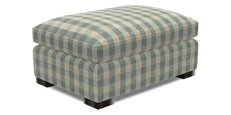 Wadenhoe Footstool in Two Tone Plain Biscuit