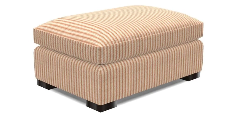 Wadenhoe Footstool in Two Tone Plain Biscuit