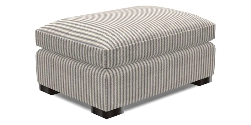 Wadenhoe Footstool in Two Tone Plain Biscuit